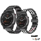 Браслет из нержавеющей стали для Garmin Fenix 6X Pro 6 5 5X Plus 3HR, быстросъемный ремешок для наручных часов, 26 22 мм