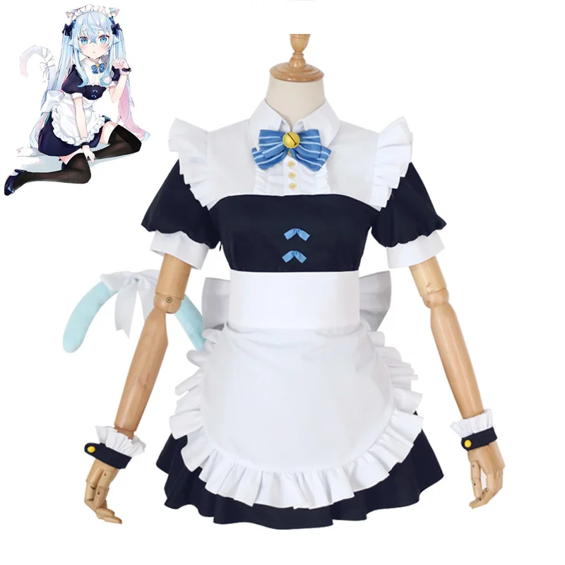 

Anime Hololive VTB YouTuber Kagura Nana Cosplay Costumes Women Cute Dress Sexy Maid Suit with Ears Halloween Uniform Custom Made