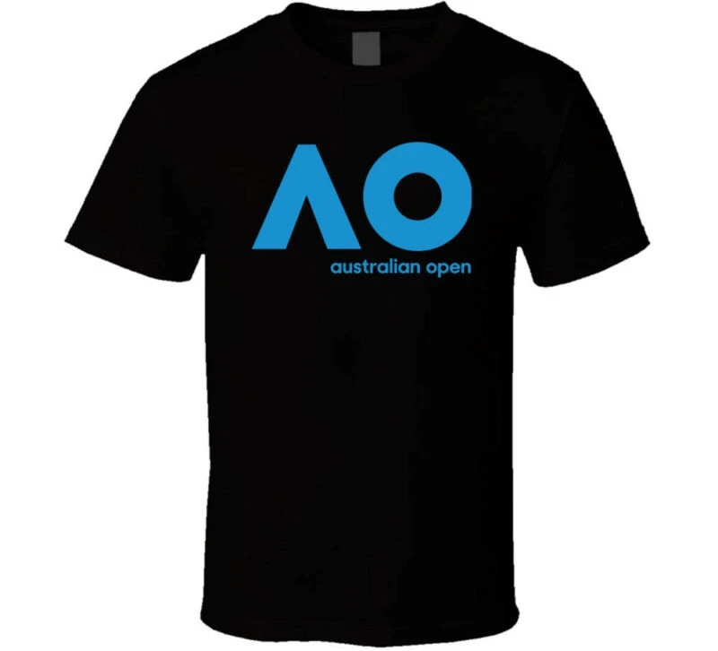 Австралийский открытый AO теннисные чемпионы рубашка черный белый Футболка