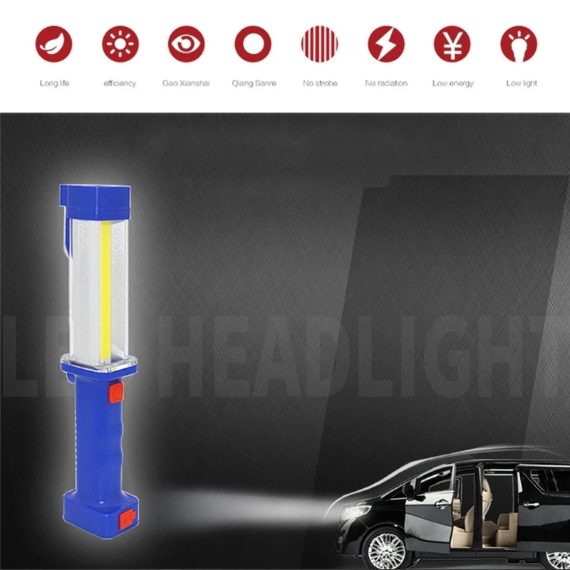 

Handheld Magnetic 20W LED Work Light COB Rechargeable Auto Repair Flood Light Drop Shipping