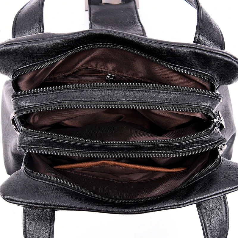 

Women Leather Handbags Vintage Soft Leather Female Crossbody Shoulder Bags Designer Brand Ladies High Capacity Top-Handle Bags