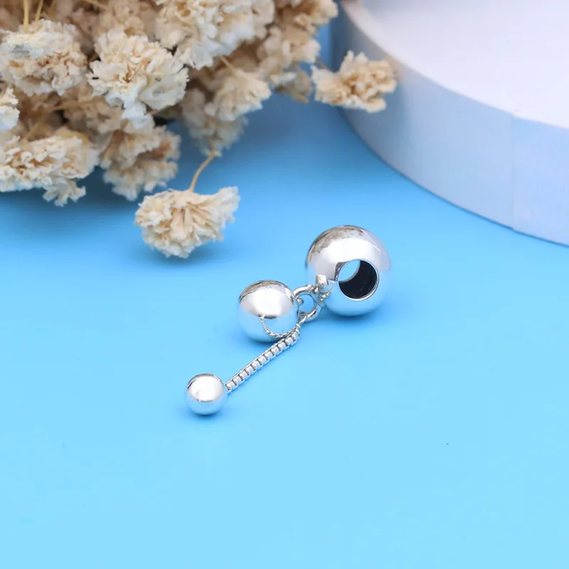 

100% 925 Sterling Silver Charm Creative Beads Pendant Fit Pandora Women Bracelet & Necklace Diy Jewelry
