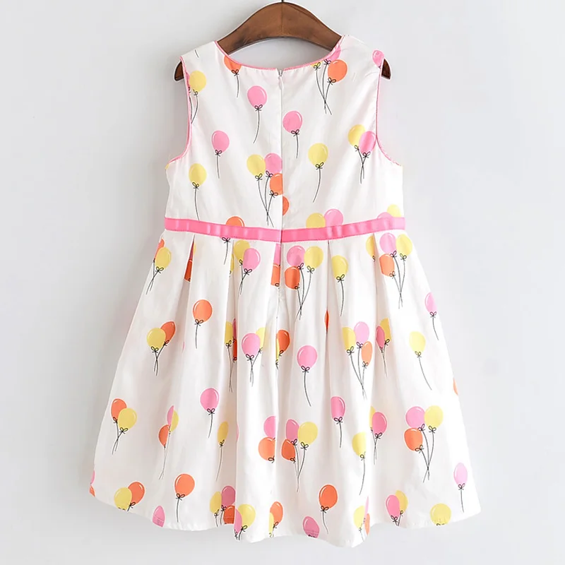 Girls Dresses Children's Clothing Leisure Sweet Bow Balloon Round Neck Sleeveless Princess Vest Dress | Детская одежда и обувь