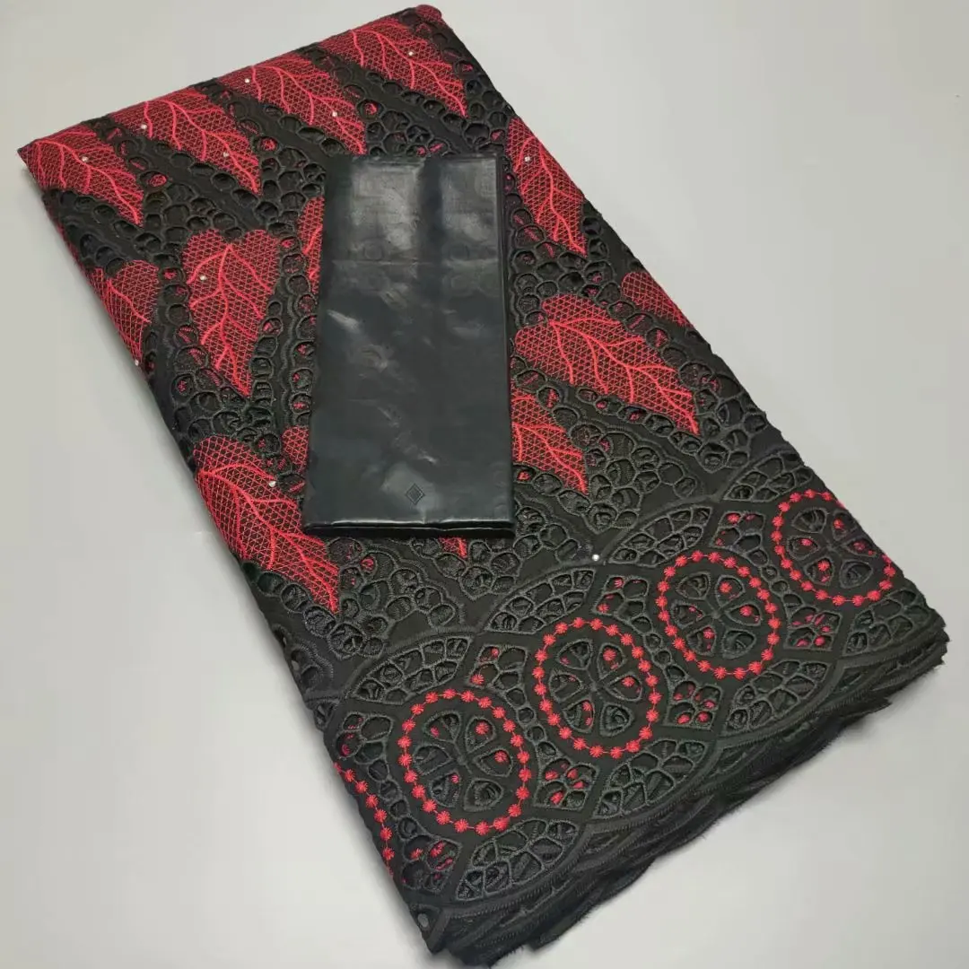 ESEWING African Bazin Riche Lace Fabric 2021 Latest Design Swiss Voile Dry Cotton With Brocade 2.5+2.5Yards/Lot | Дом и сад