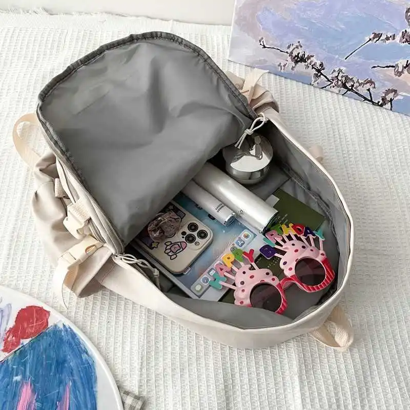 

New solid color fashion oxford backpack dwaterproof cloth water backpack for girls travel knapsack