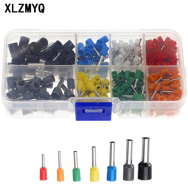 

Обжимные соединители для проводов и медных проводов, 400 шт., концевые контакты для изолированного шнура E0506,E0508,E7508,E1008,E1510,E2512,E4012,E6012, коннектор...