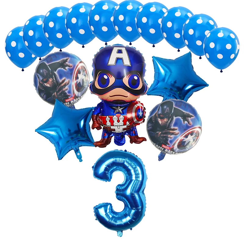 1 Набор из мультфильма «мстители» Super hero Фольга воздушные шары 3" номер Капитан Америка шар для дня рождения для маленьких мальчиков, свадебные hero тема вечерние Декор - Цвет: Мятно-зеленый