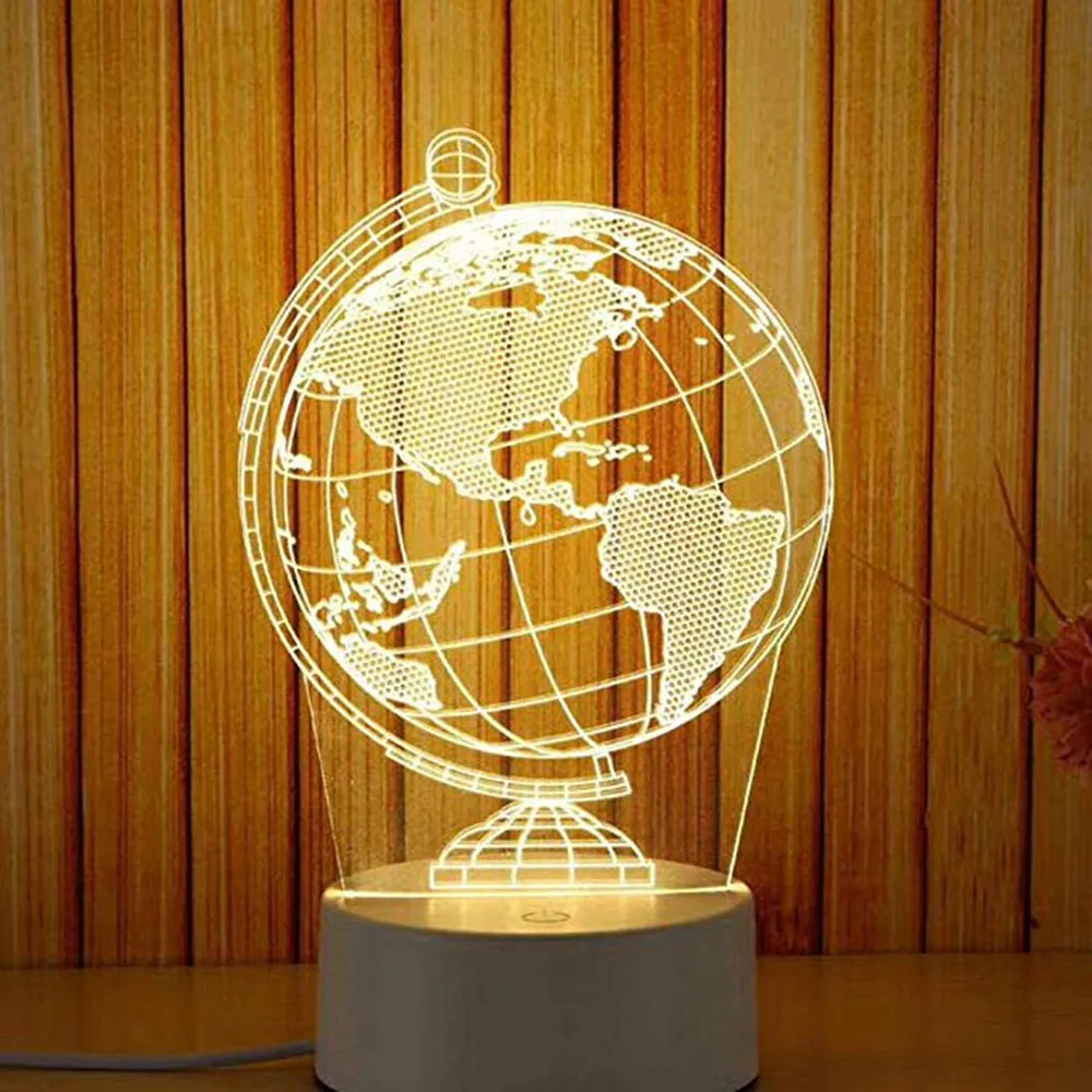 Акриловый ночник 3D USB светодиодный настольный домашний декор для спальни