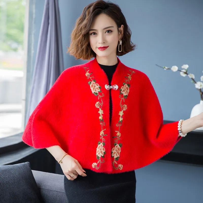 ZJZLL по заводской цене изящный женский свитер из меха норки шали с кружевом