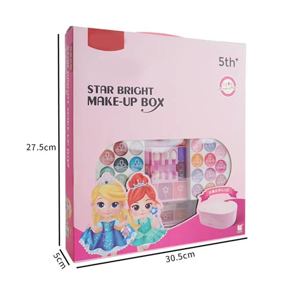 

Washable Kids Make Up Toy NON-TOXIC Pretend Play Beauty Fashion Makeup Gift Cosmetics Princess Girls Kit Safety Dressing Tools
