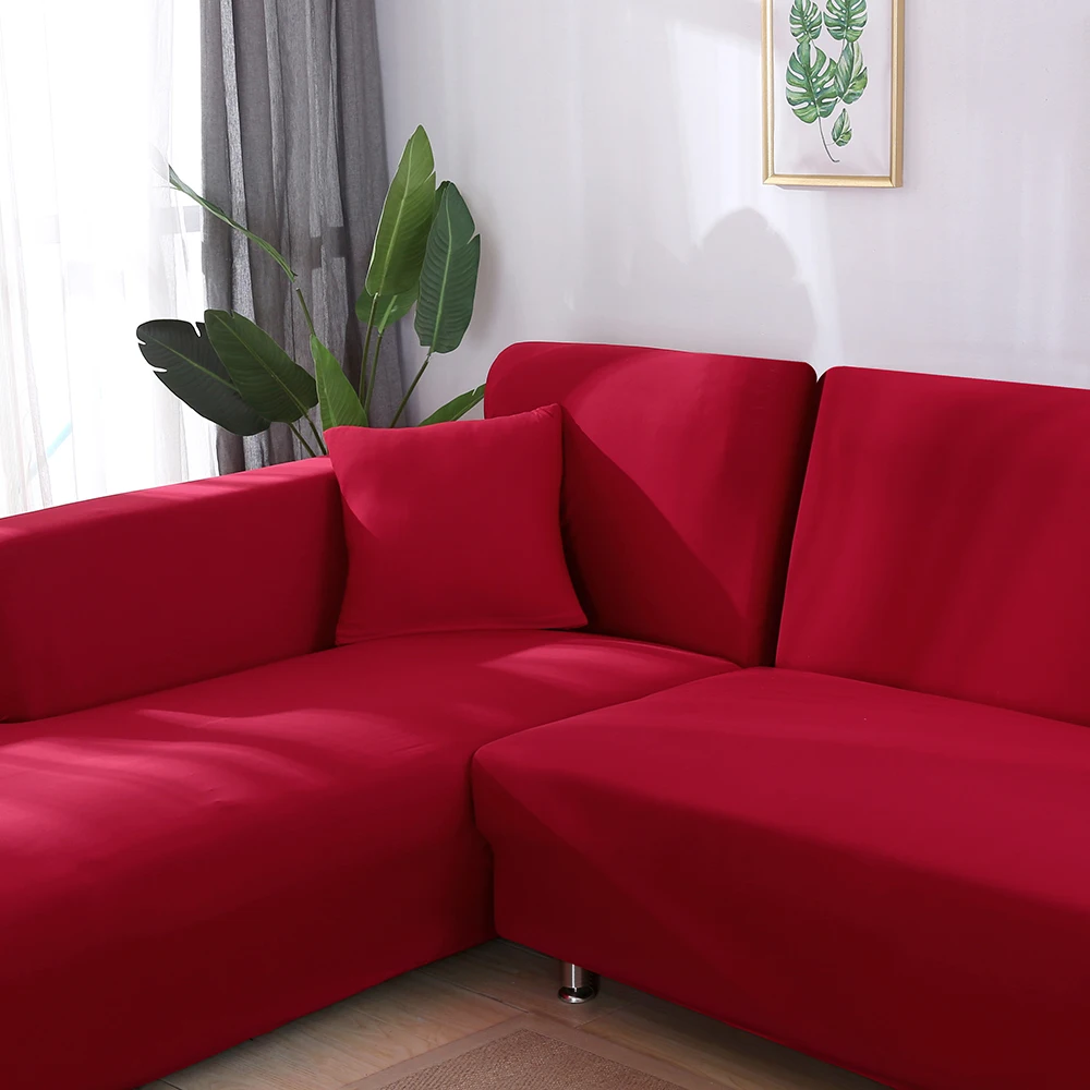 Эластичный чехол для дивана эластичная ткань однотонный угловой диван