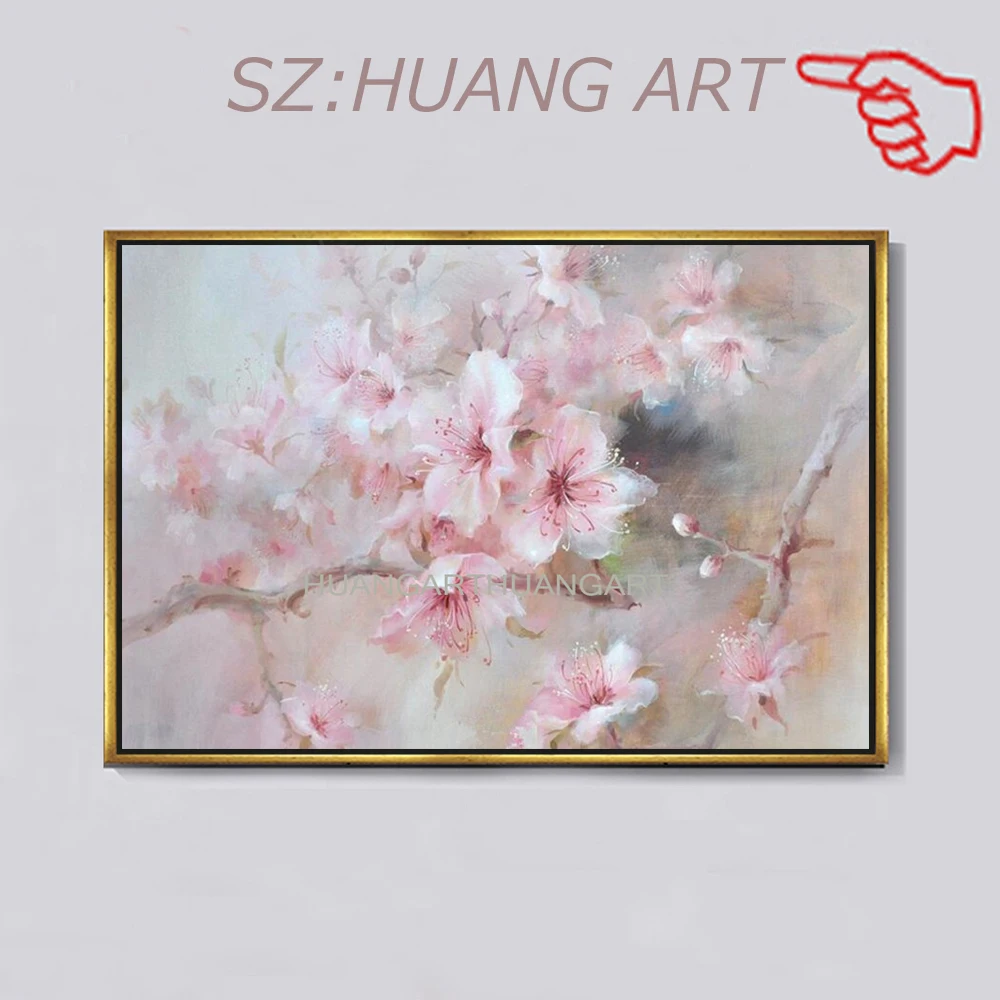 

Large murals Hand painted Modern Home Decoration Wall Picture Plum Blossom Red Flower Oil Painting On Canvas For Living Room