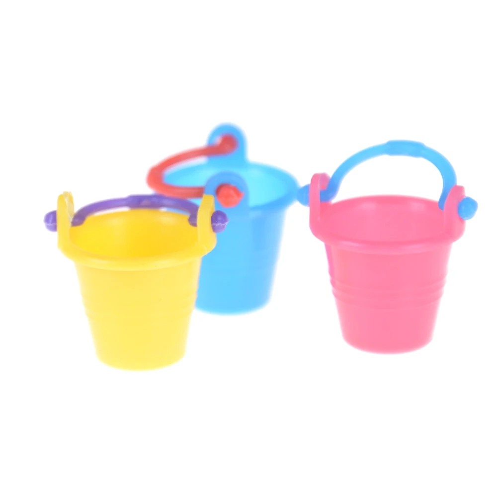 Горячая продажа кукольный домик миниатюрное милое ведро для кубиков льда 1:12 весы