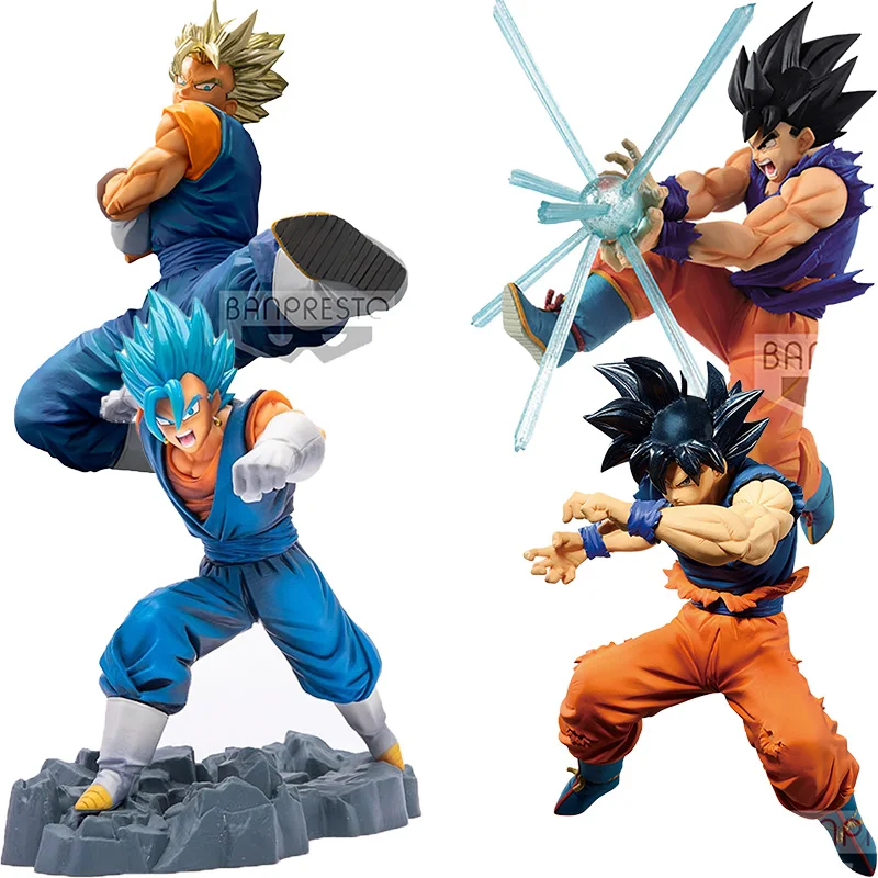 Фигурка героя BANDAI DRAGON BALL Z Son Goku Vegetto Коллекционная модель Аниме Супер сайян синяя