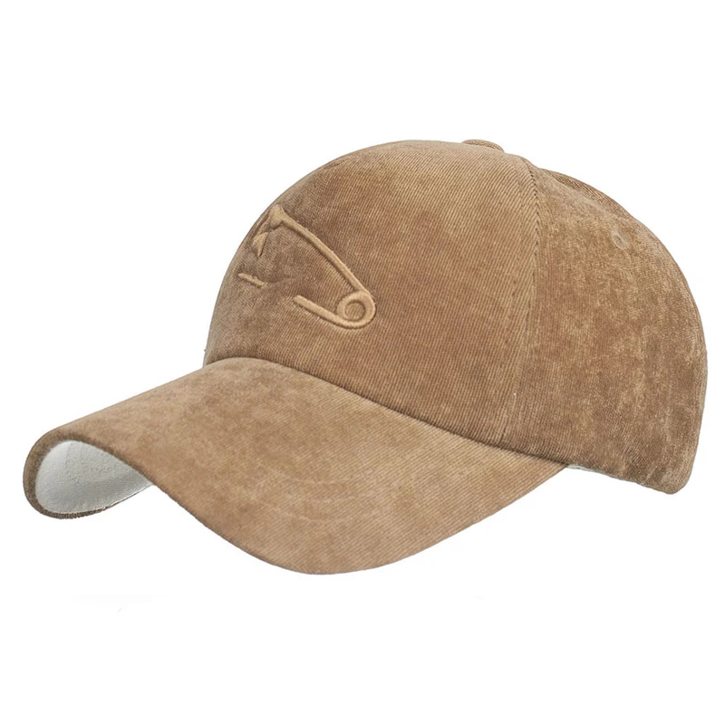 Вельветовая бейсбольная кепка ELIfashion с вышитым узором регулируемая модная и