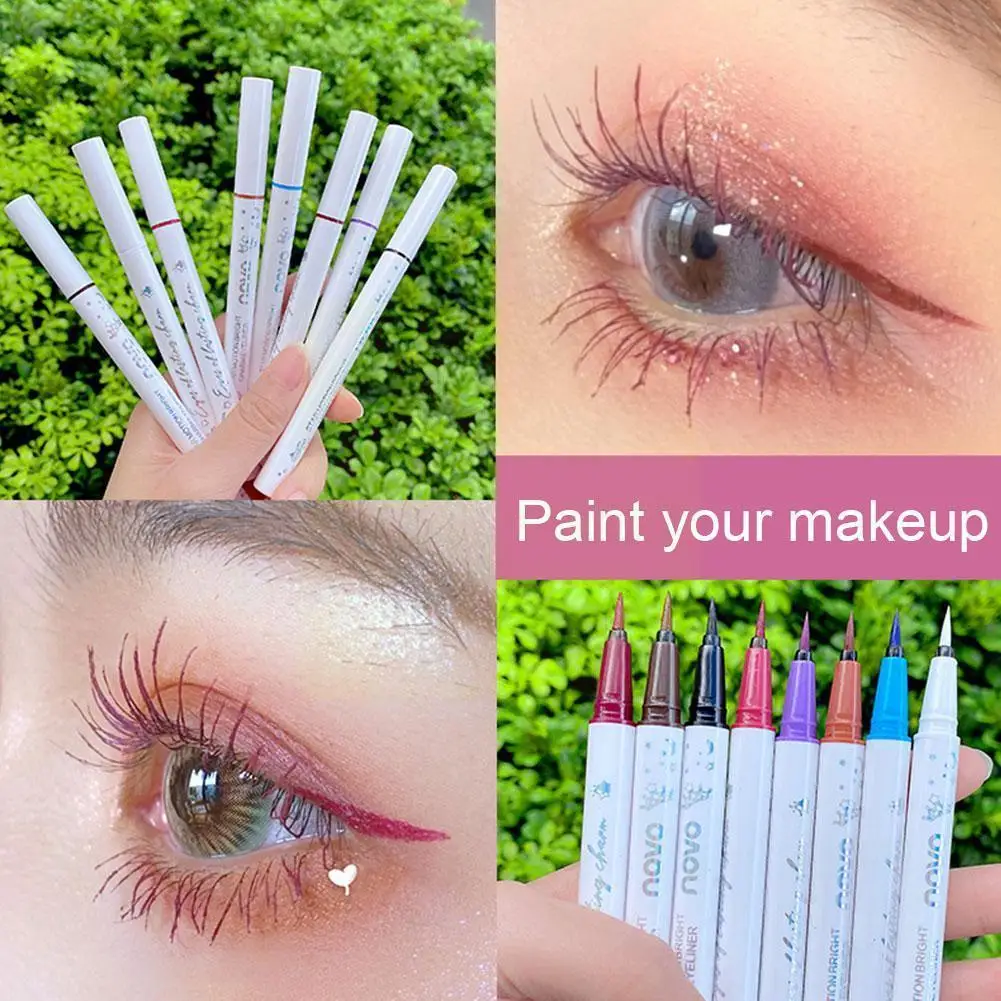 Новинка жидкая подводка для глаз 8 цветов красочный матовый макияж инструмент