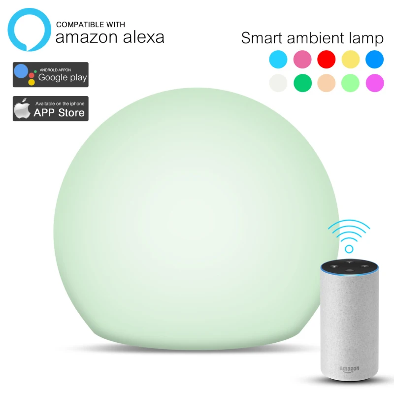 

Tuya WiFi Night Light Smart Voice Ambient Lamp Music Rhythm Lighting Portable Lamp Atmosphere Light For Home Decortion Lighting