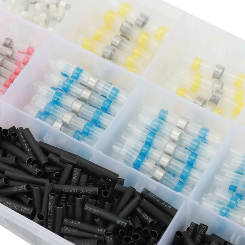 

520Pcs Solder Seal Wire Connectors - Heat Shrink Solder Butt Connectors - Solder Connector Kit - Automotive Marine Insulated