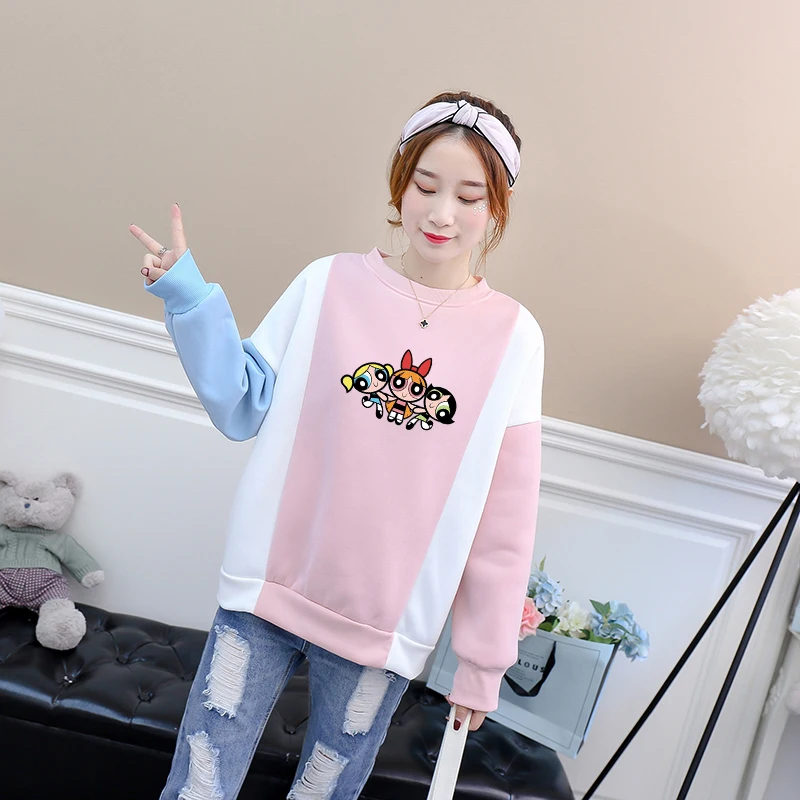 Женские толстовки с капюшоном в стиле Харадзюку Повседневная Уличная одежда