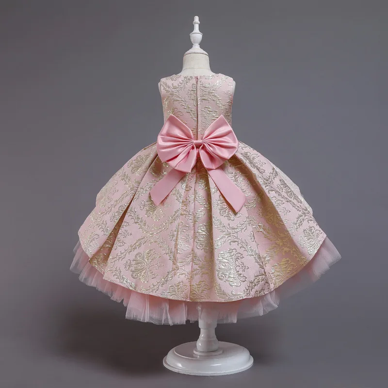 Винтажное платье с цветочной вышивкой для маленьких девочек на церемонию
