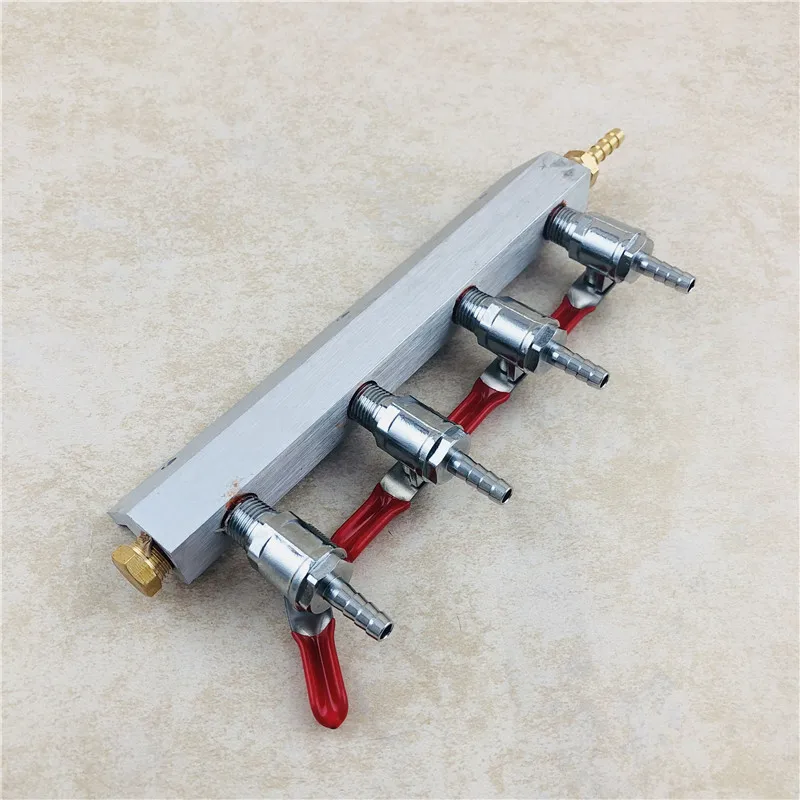 Домашнее пивоварение 4 сторонний газовый распределительный коллектор CO2 с