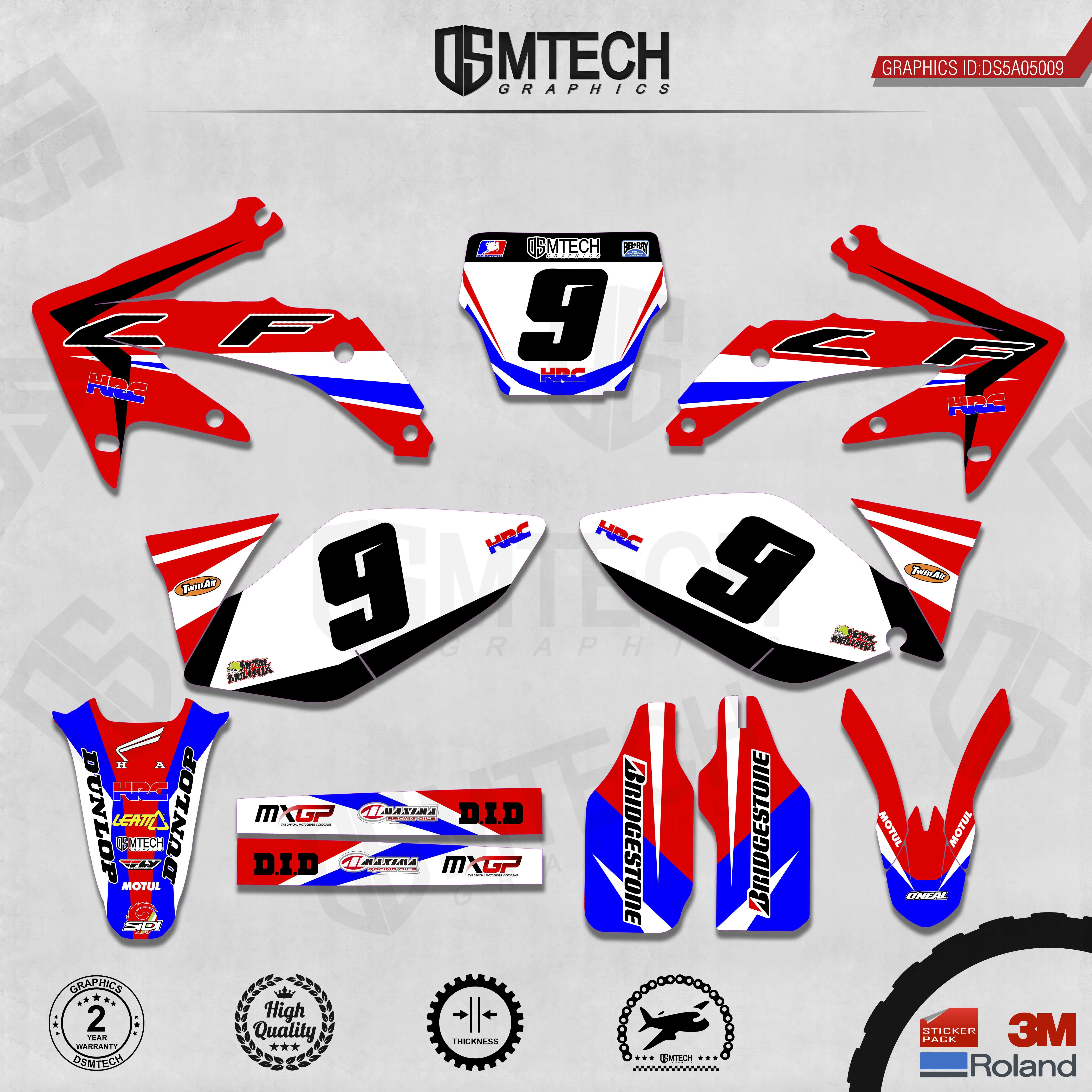 DSMTECH Customized Team Graphics Backgrounds Decals 3M Custom Stickers For 2005 2006 2007 2008  CRF450R 009