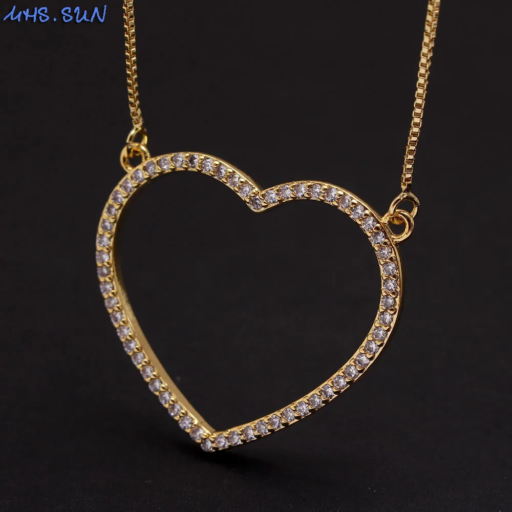 Женская цепочка-чокер MHS.SUN с кулоном в форме сердца цирконом класса ААА подарок