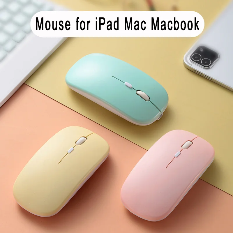 

Перезаряжаемая Беспроводная Bluetooth-мышь для iPad Pro 12,9 11 2020 для iPad 9,7 10,2 10,5 Air 2 mini 5 4 планшетный ПК 2,4 ГГц USB