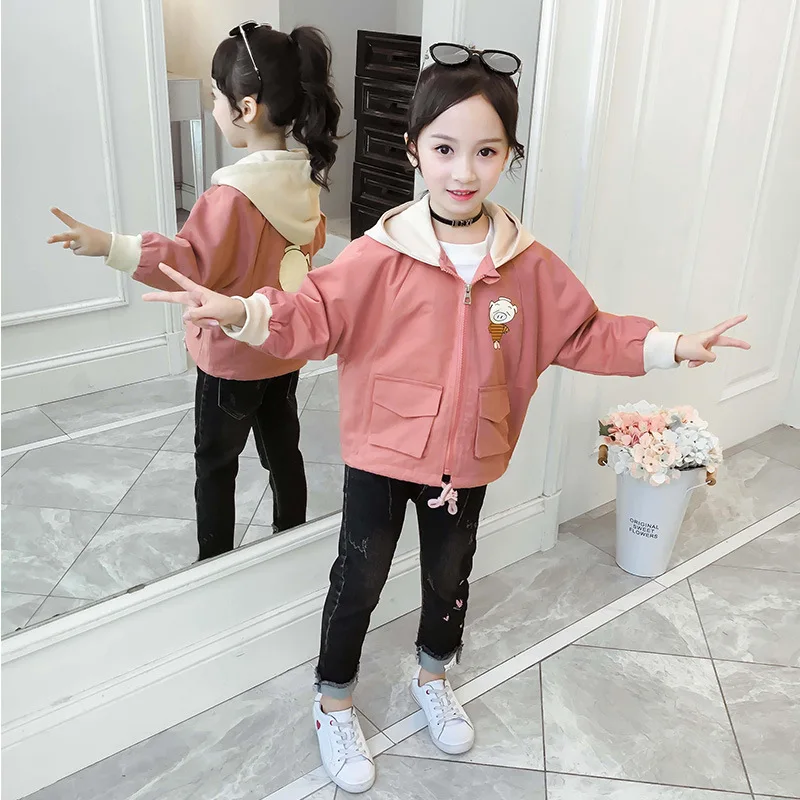 Ветровка для девочек куртка детей одежда 2019 милая верхняя с 3d-изображением