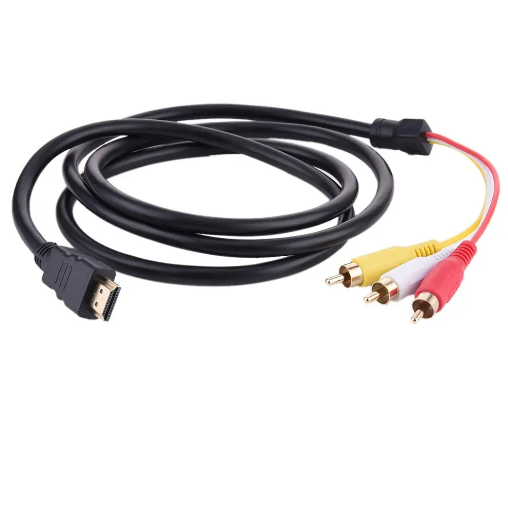 

Кабель-Переходник HDMI (штекер)/3 RCA (штекер), 1,5 м, 3RCA, стерео компонент преобразователя, для ТВ-приставки, DV, DVD, ПК