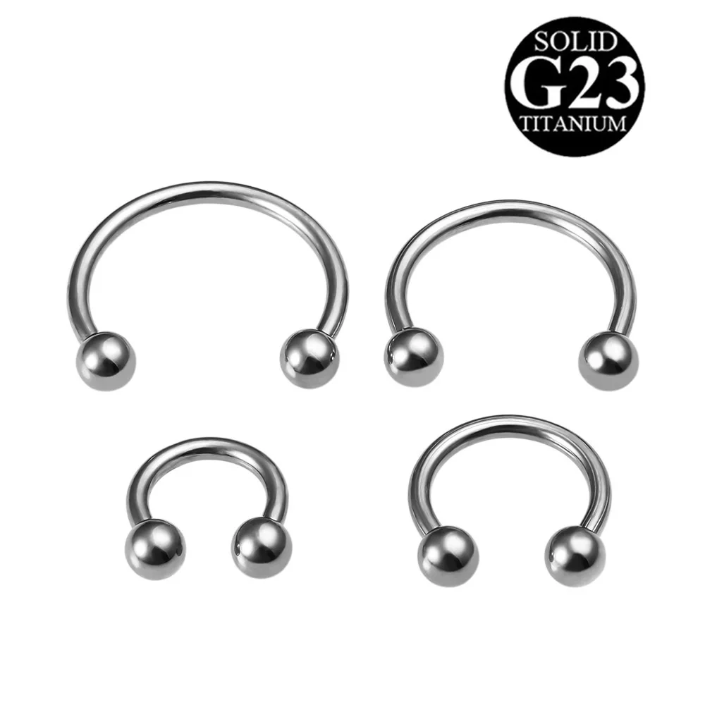 Серьга-Кольцо из настоящего титана для носа и перегородки ювелирное украшение