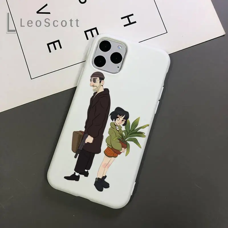 

Fashion Lon movie cartoon Phone Case Candy Color for iPhone 11 12 mini pro XS MAX 8 7 6 6S Plus X 5S SE 2020 XR