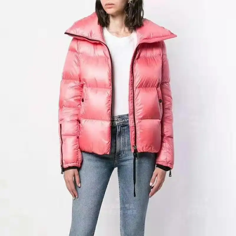 2019 зимнее Брендовое Женское пальто Monclaire ультра тонкий пуховик розовый черный