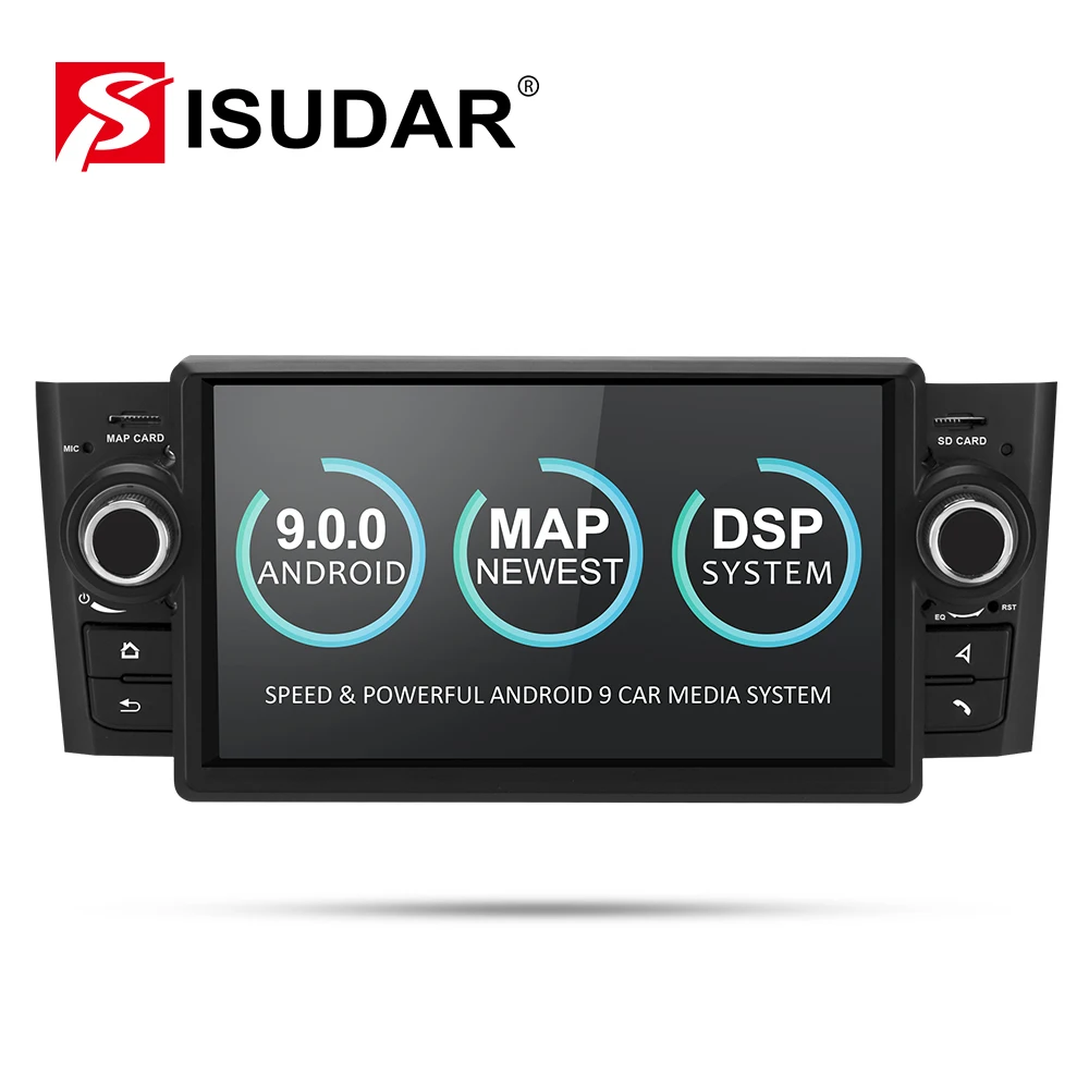 Isudar автомобильный мультимедийный плеер gps Android 9 Радио 1 Din DVD Automotivo для