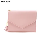 Новый кожаный женский кошелек с застежкой, маленький и тонкий кошелек с кармашком для монет, женские кошельки, держатели для карт, роскошные брендовые дизайнерские кошельки