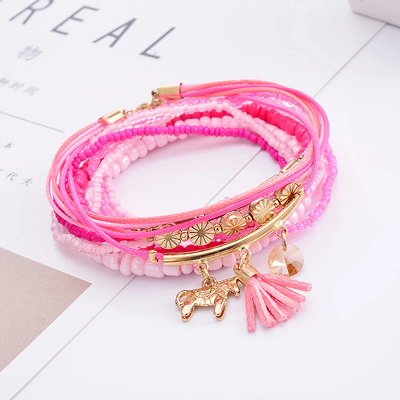 Модный брендовый черный тренди браслет и браслеты для женщин розовое золото