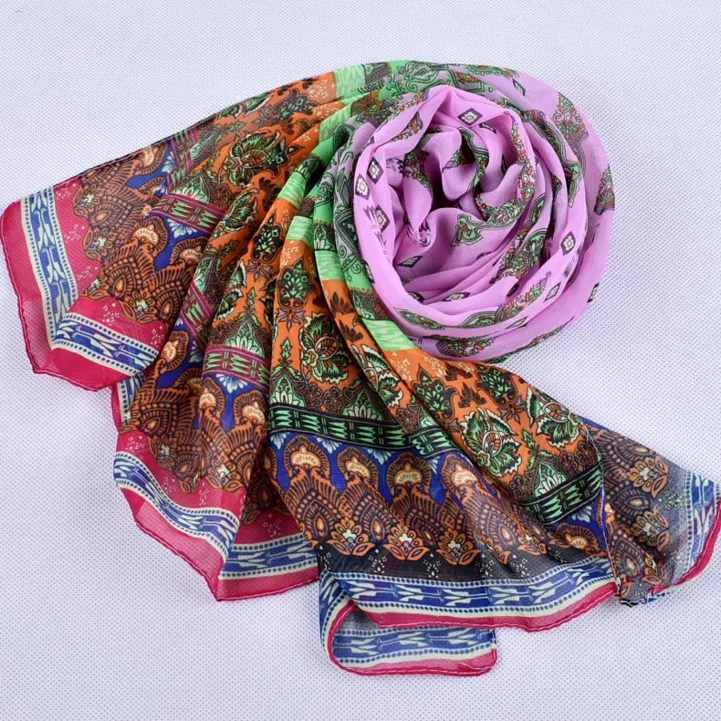 Весенняя двухцветная шелковая сатиновая квадратная лента для волос хиджаб