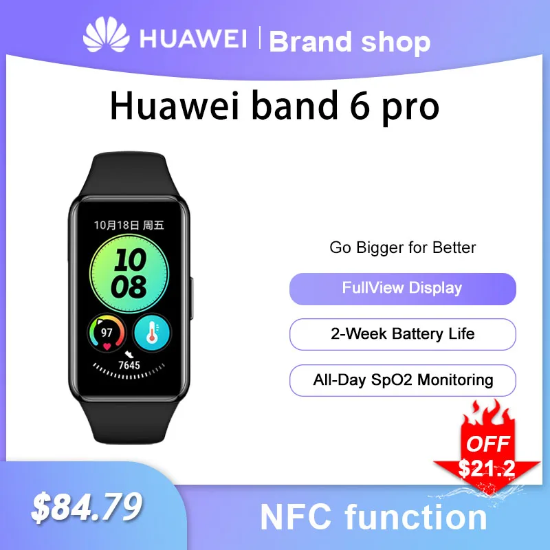 Смарт-браслет Huawei Band 6 1 47 дюйма AMOLED Bluetooth 5 0 |