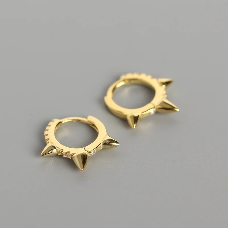 

SIPENGJEL Fashion Cubic Zircon Unusual Personality Punk Earrings Korean Style Small Gold Hoop Earrings For Women Cute Jewelry