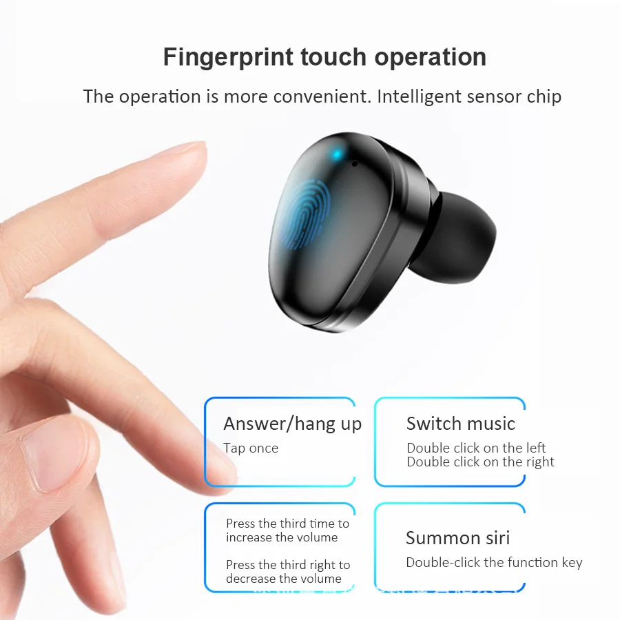 Фото CBAOOO TWS 5 0 настоящие беспроводные наушники 5D стерео Bluetooth мини гарнитура CBAOOO TWS 5 0 настоящие беспроводные наушники 5D стерео Bluetooth мини гарнитура