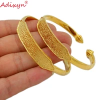 adixyn 2pcslot dubai gold bangle for women lover wedding jewelry gold color bracelet arab ethiopian african jewelry n071014