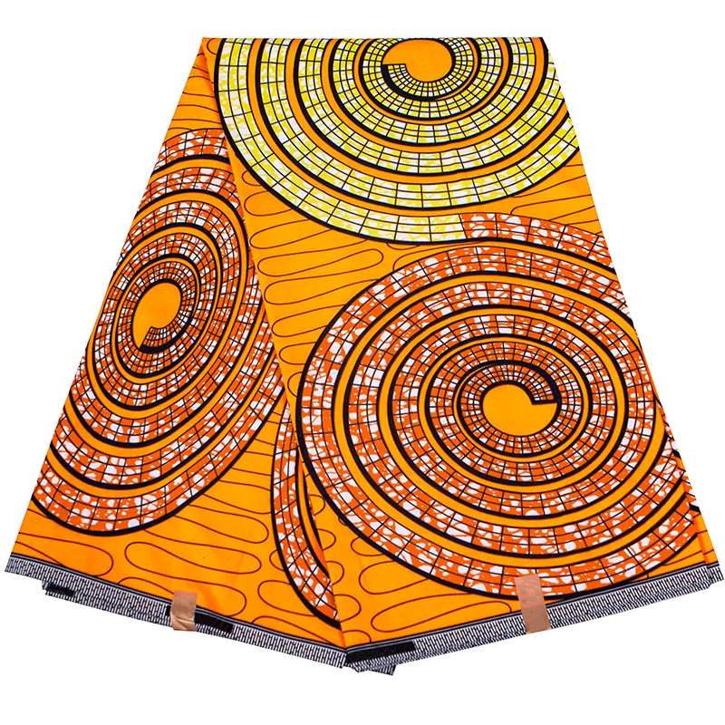 

Africain Ankara Prints Fabric Real Wax Tissu Party Dress Sewing Material Curtain Pagne 100% Polyester By The Yard Warp Patchwork