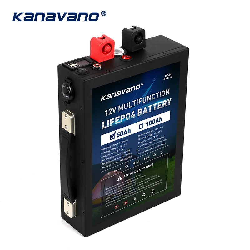 12v 50Ah LiFePo4 батарея Порты и разъёмы в состоянии на открытом воздухе аварийного