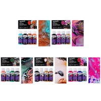 60ml pigment acrylic paint set fluid marbling paint acrylic pouring medium drawing tool for artist diy art supplies