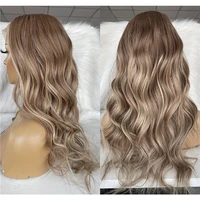 queenking hair 13x6 lace front remy human hair lace wig 150 density highlight balayage color t7724 ombre color wigs for women