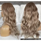 Парик QueenKing из натуральных волос 13x6 с кружевом спереди, парик из натуральных волос на сетке, 150% плотность, хайлайтер, цвет балаяж, парики T7724 с эффектом омбре для женщин