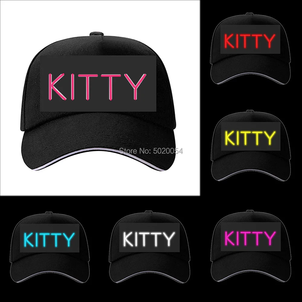 Бейсболка со светодиодный светильник кой для танцев и диджея новинка бейсболка