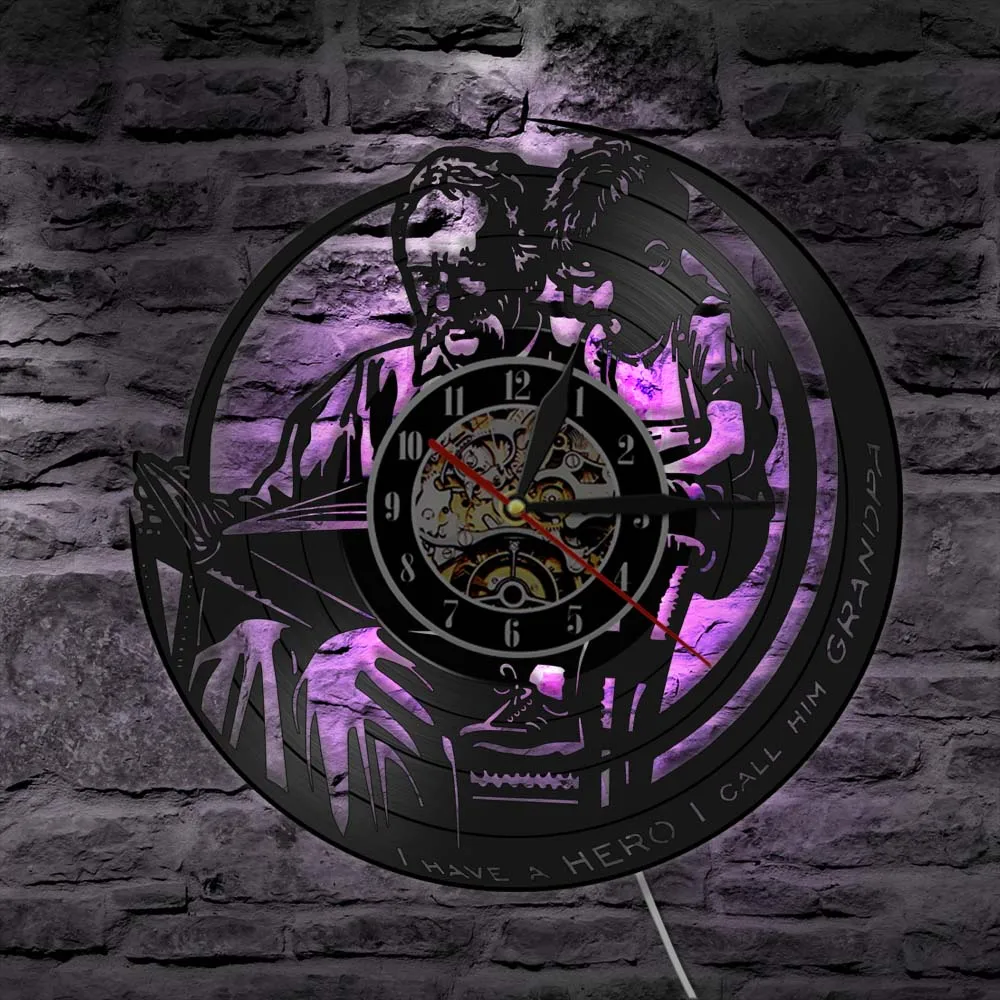 У меня есть героя I Call Him дедушка виниловых пластинок настенные часы Декор для