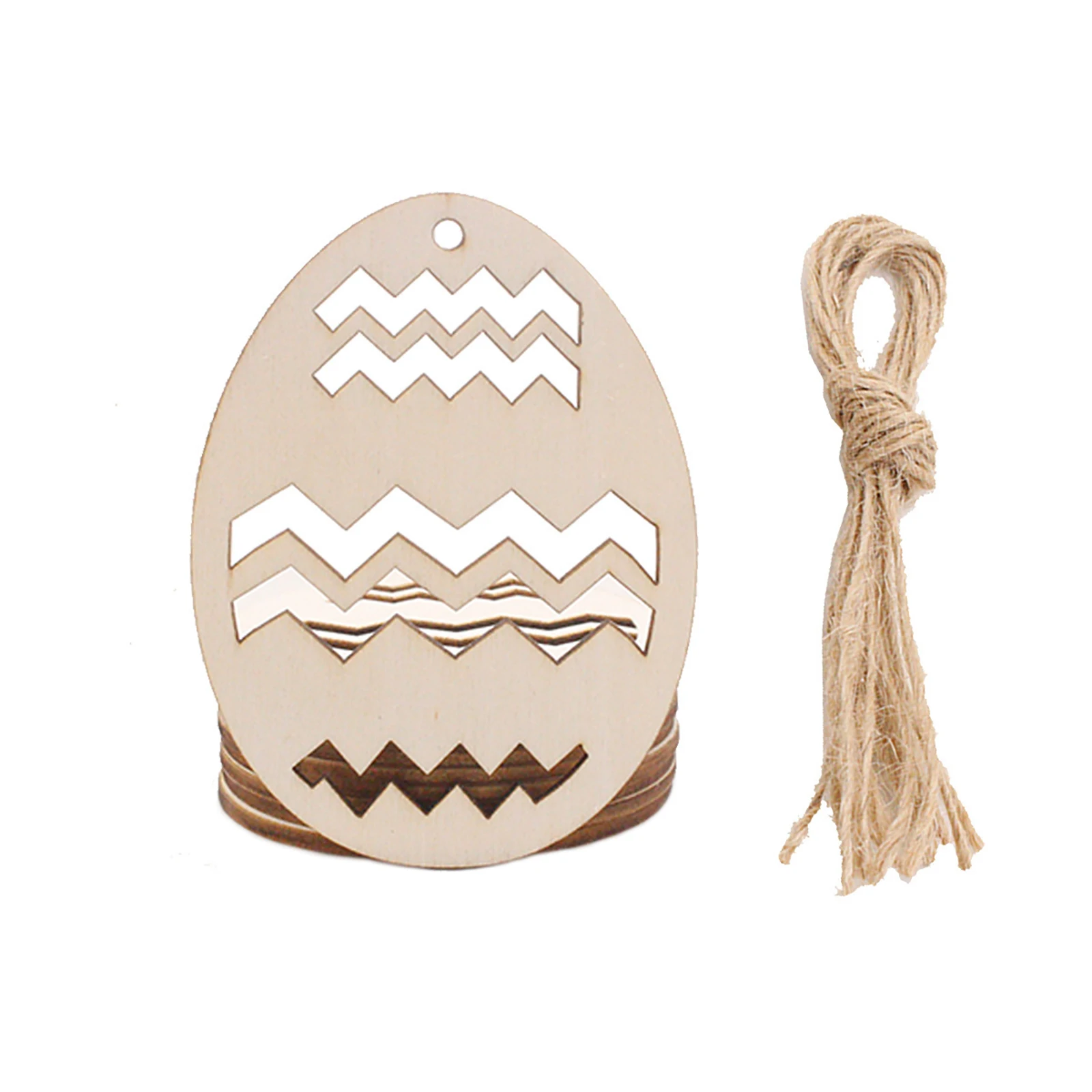 

60pcs Hanging Easter Wood Ornament Rabbit Chip Eggs Chips Home For Party Decorations Craft Decoration DIY Wooden Pendants