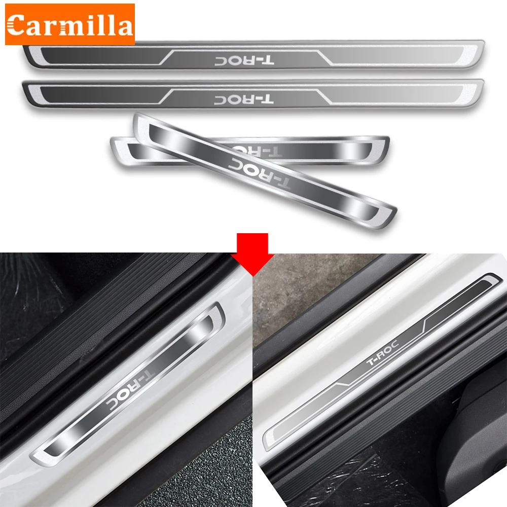 Цветная Накладка на порог салона автомобиля My Life наклейка двери для Volkswagen VW T roc Troc